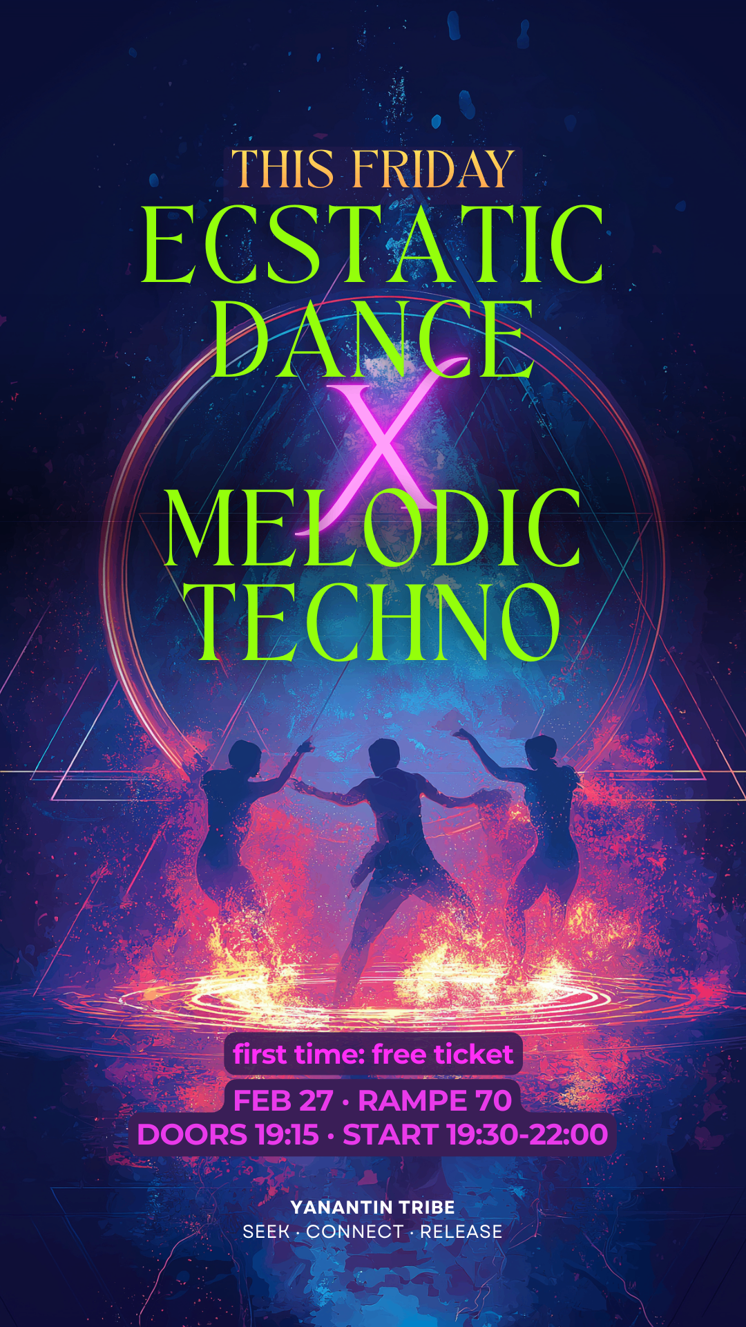 Melodic Techno flyer design