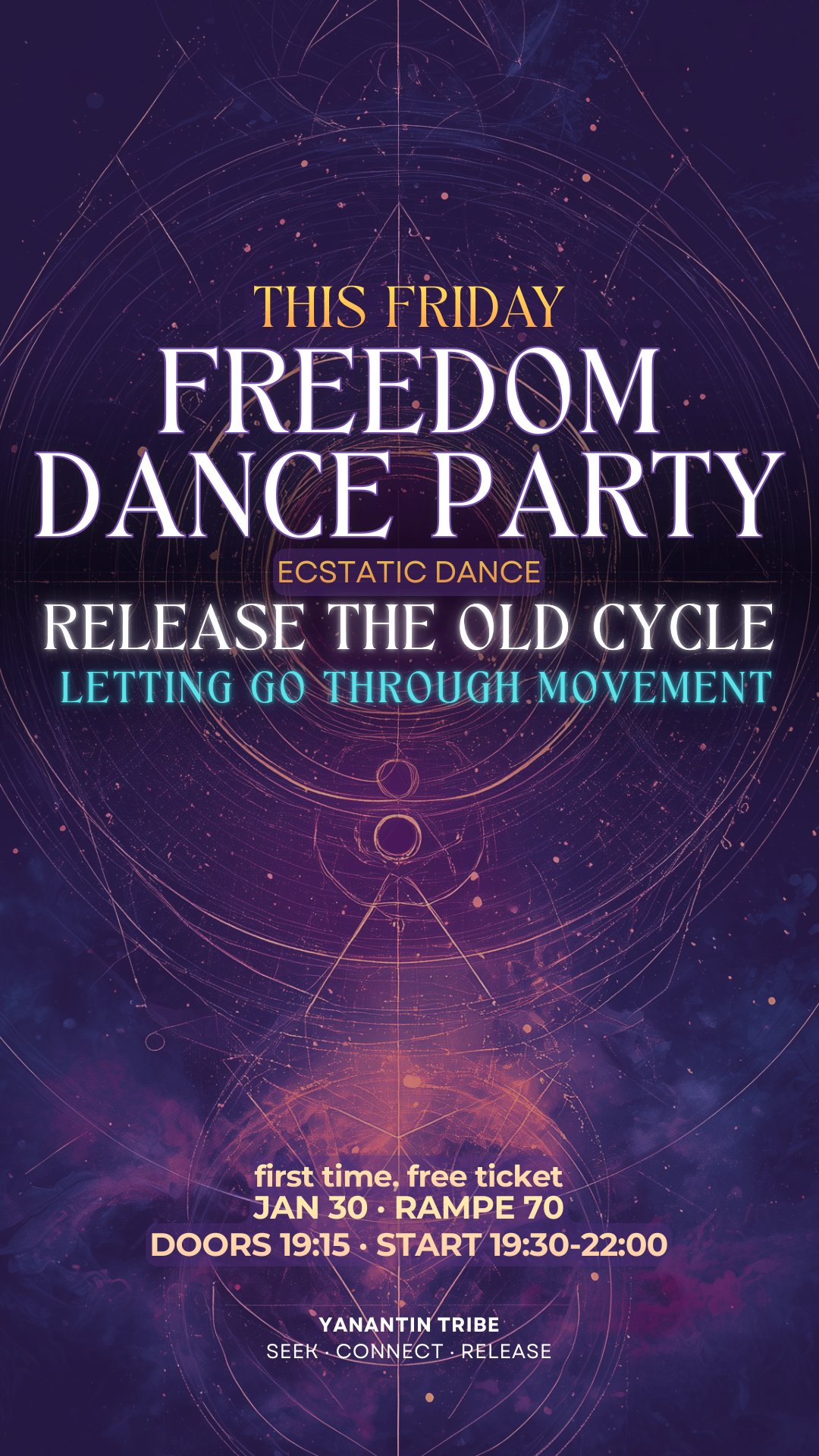 Freedom Dance Party flyer design